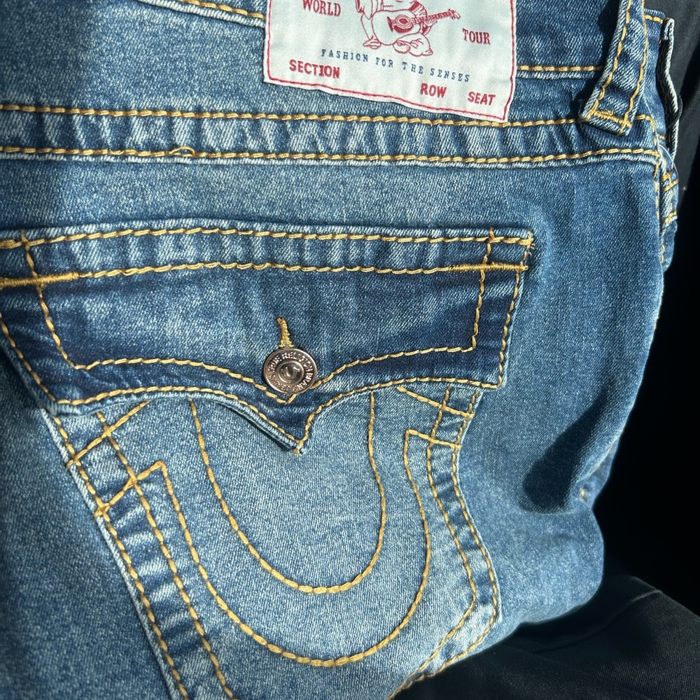 True Religion Blue Jean Shorts